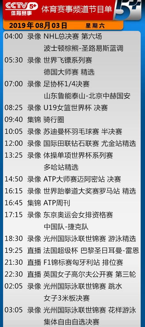 CCTV5今日节目单(CCTV5今日节目单浙江德清县公安局经祯大队)