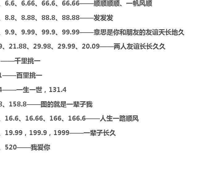 红包数字代表的意思大全(转账红包数字代表的意思大全)