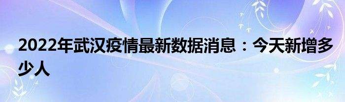 武汉人口总数2022(西安人口总数2022)